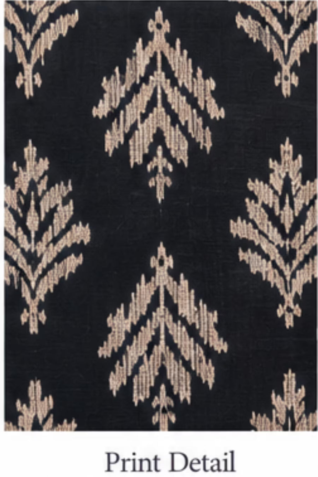 Print Detail - Navy Blue Leaf Print Kurta Pant Set with Striped Dupatta for Women | Bavis Clothing