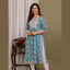 Nayra Cut Side Slit Purple Printed Kurti with Embrodiery Design 414B