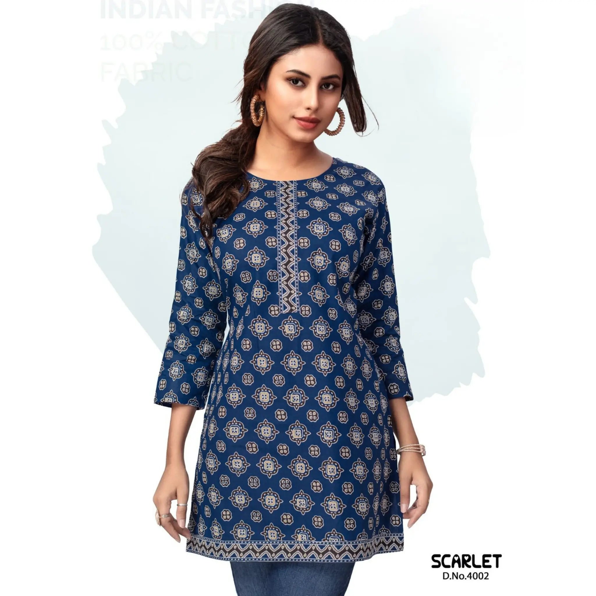 Nile Blue Cotton Short Top Main image