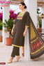 Olive Green Salwar Suit Set with Mustard & Red Printed Dupatta – 3010