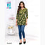 MCM Kashvi Olive Green Floral Print Short Tops
