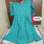 Persian Green Golden Paisley Print Flared Kurti