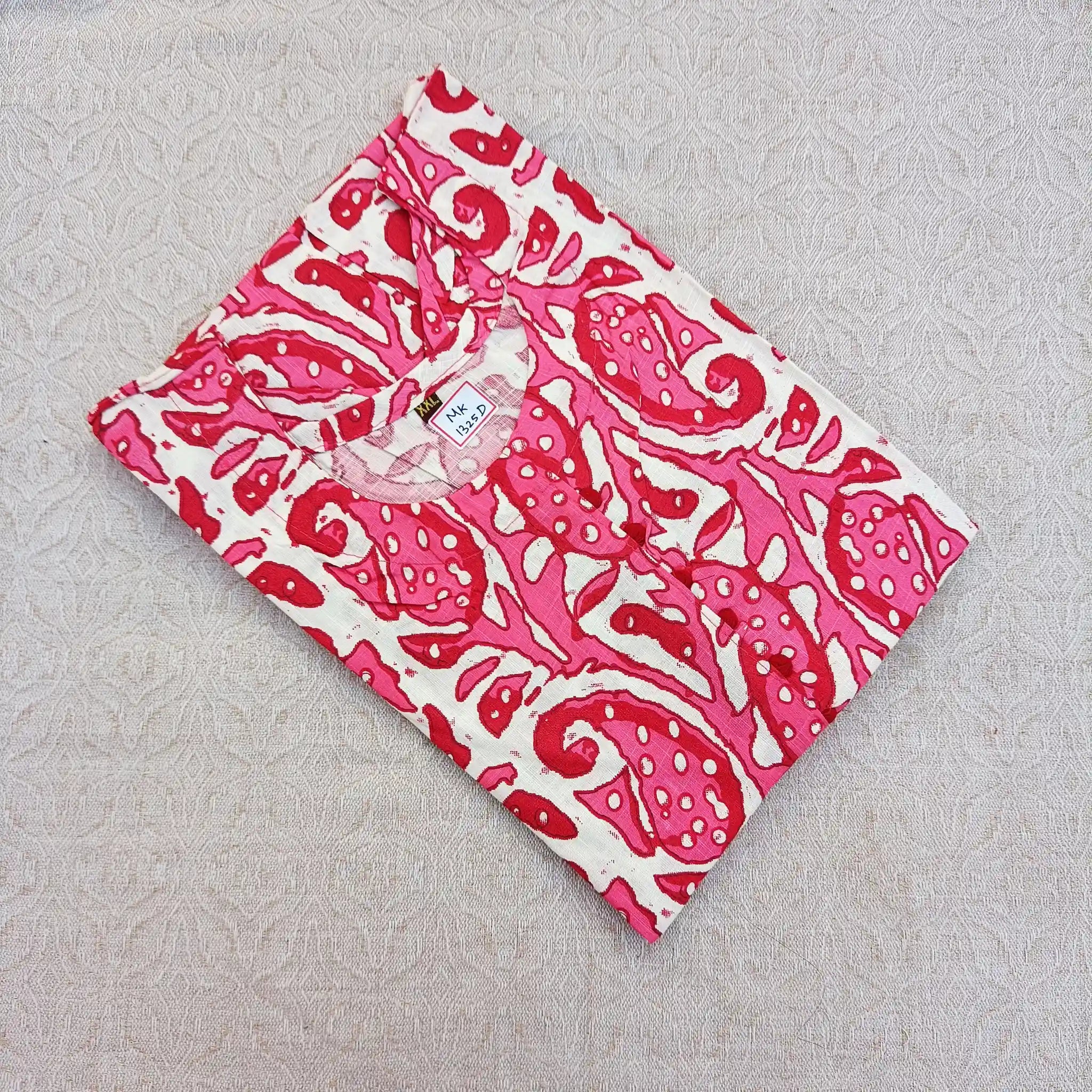 Pink Paisley Print Office Wear Kurti | Chic Professional Style