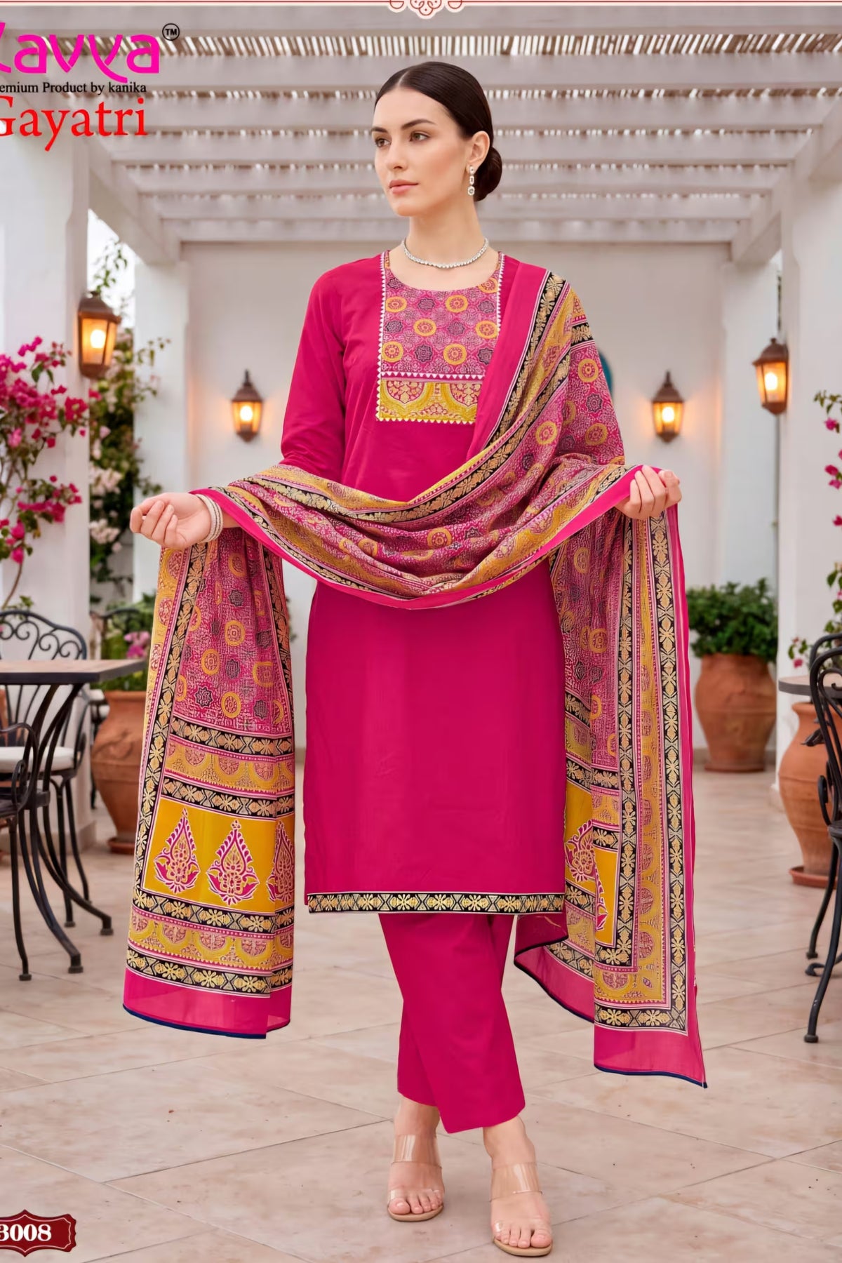 Pink Printed Salwar Suit with Traditional Dupatta – Design 3008 Main image