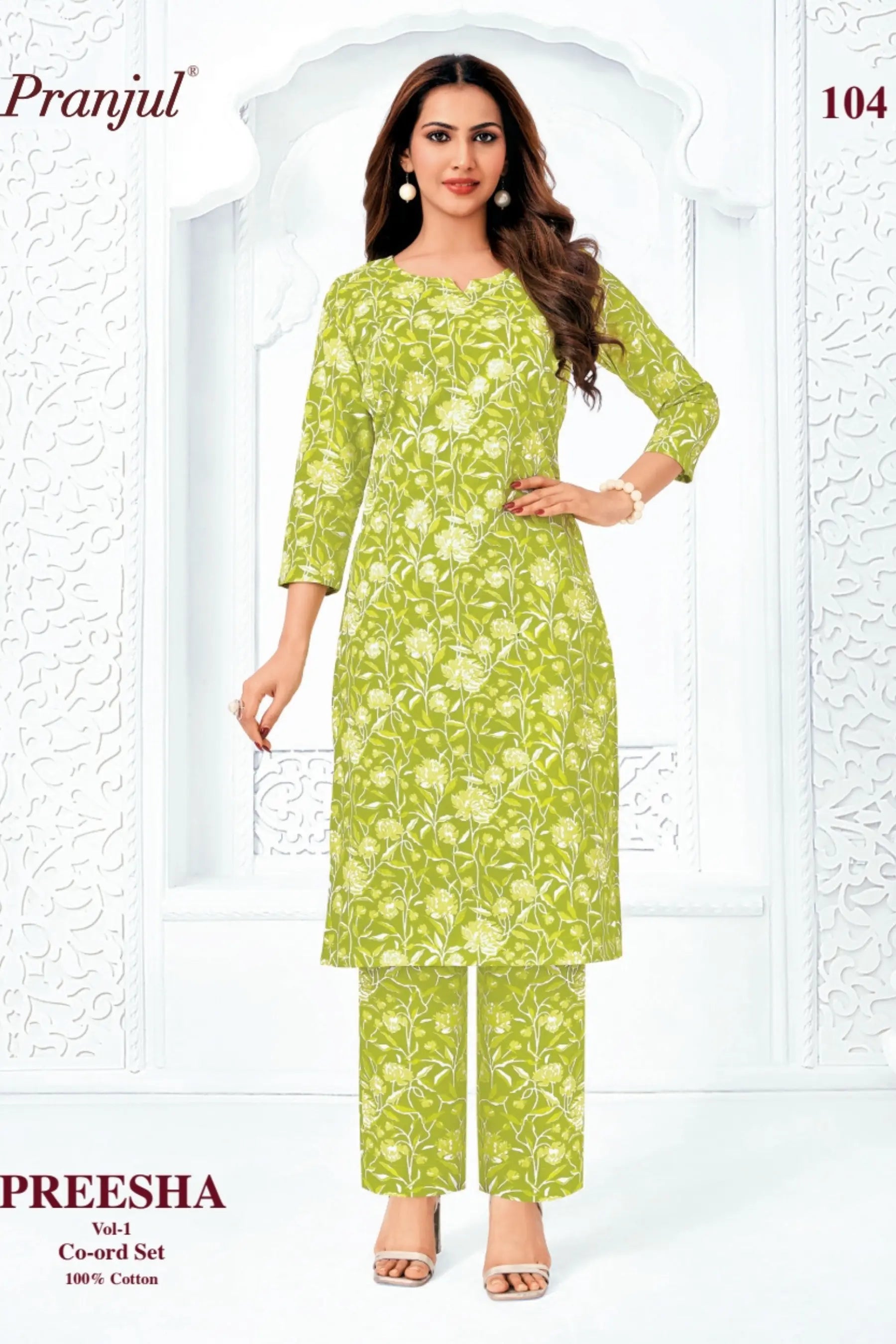 Pranjul Brand - Cotton Co - Ord Set - P104