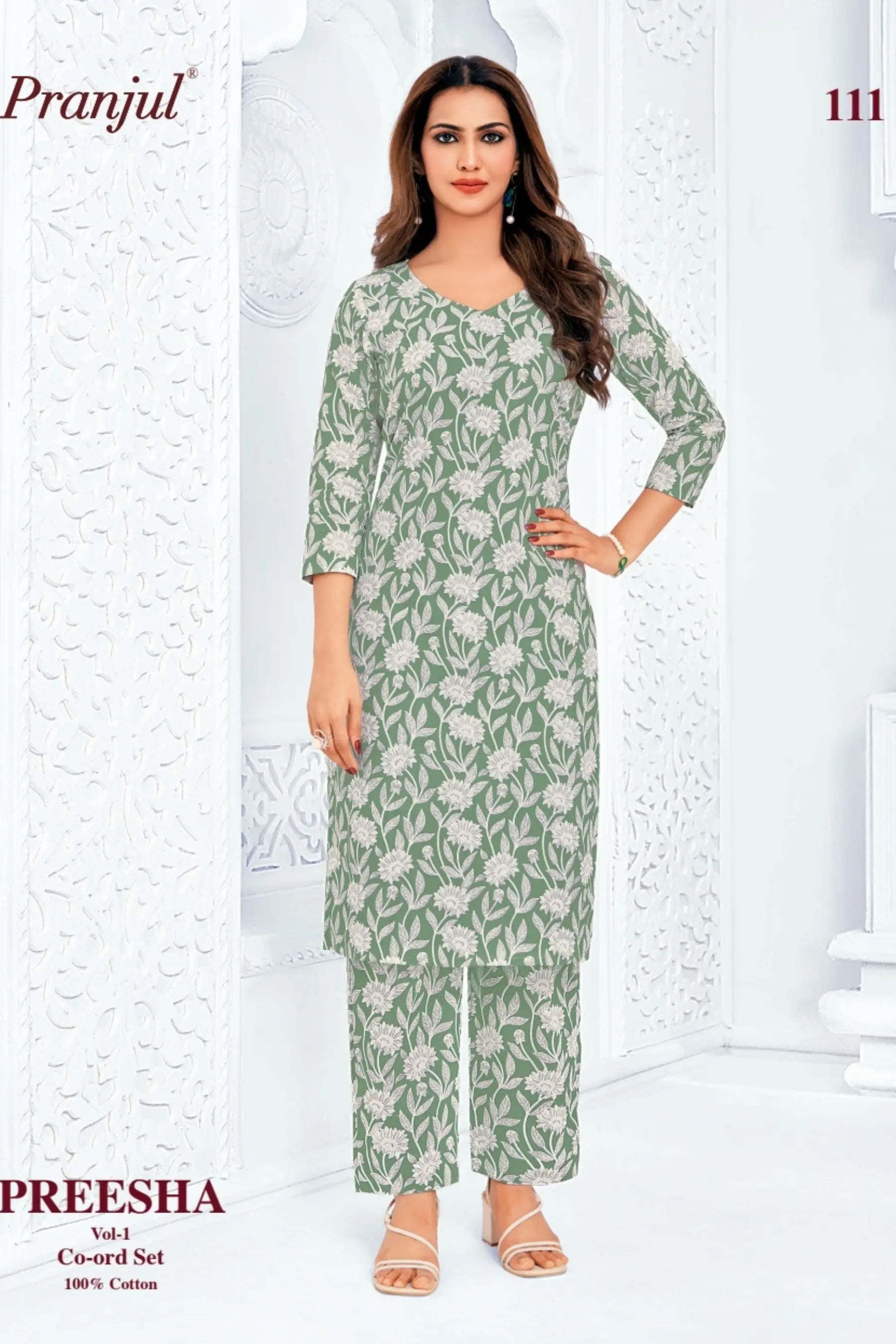 Pranjul Brand - Cotton Co - Ord Set - P111