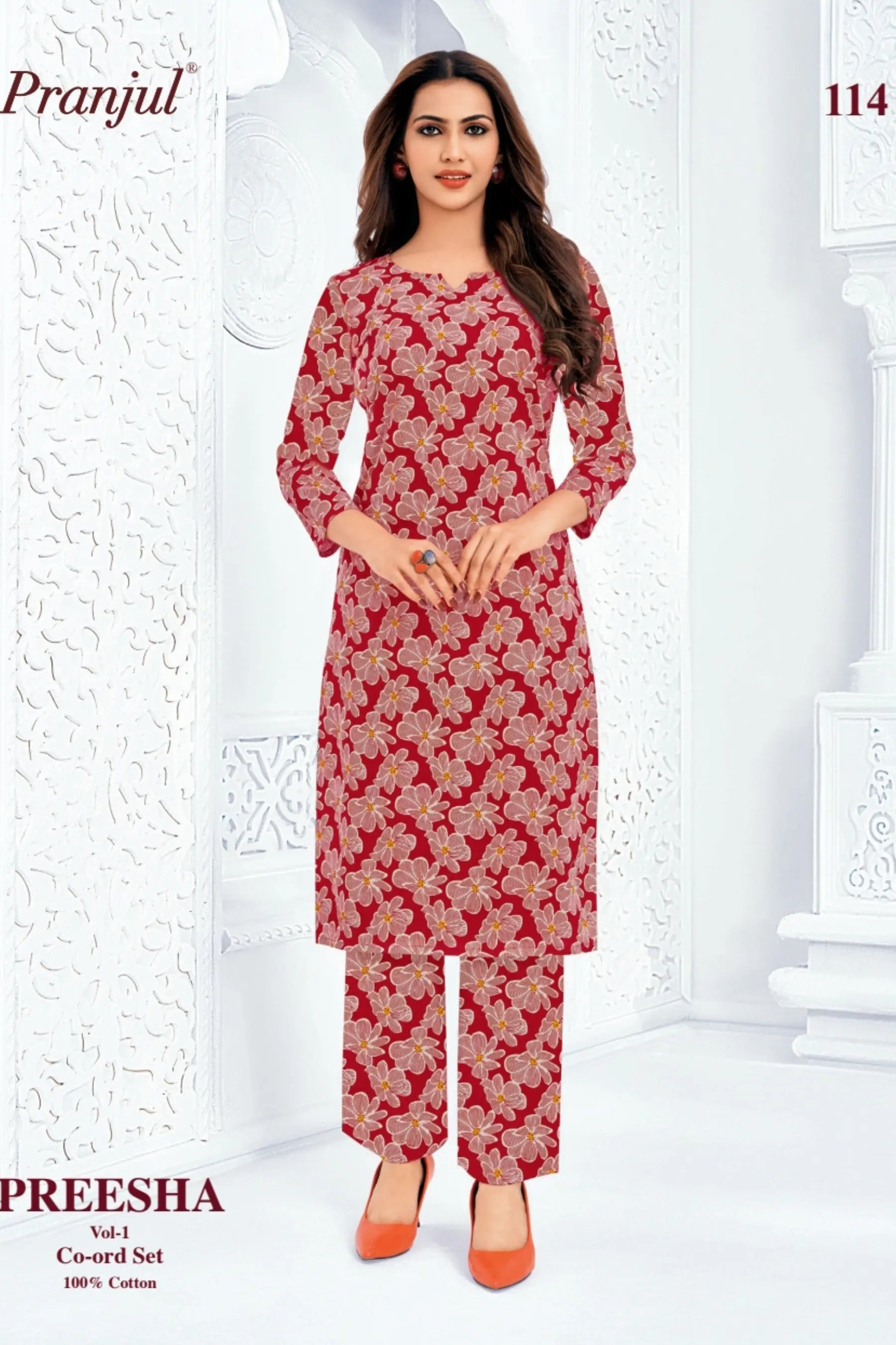 Pranjul Brand - Cotton Co - Ord Set - P114