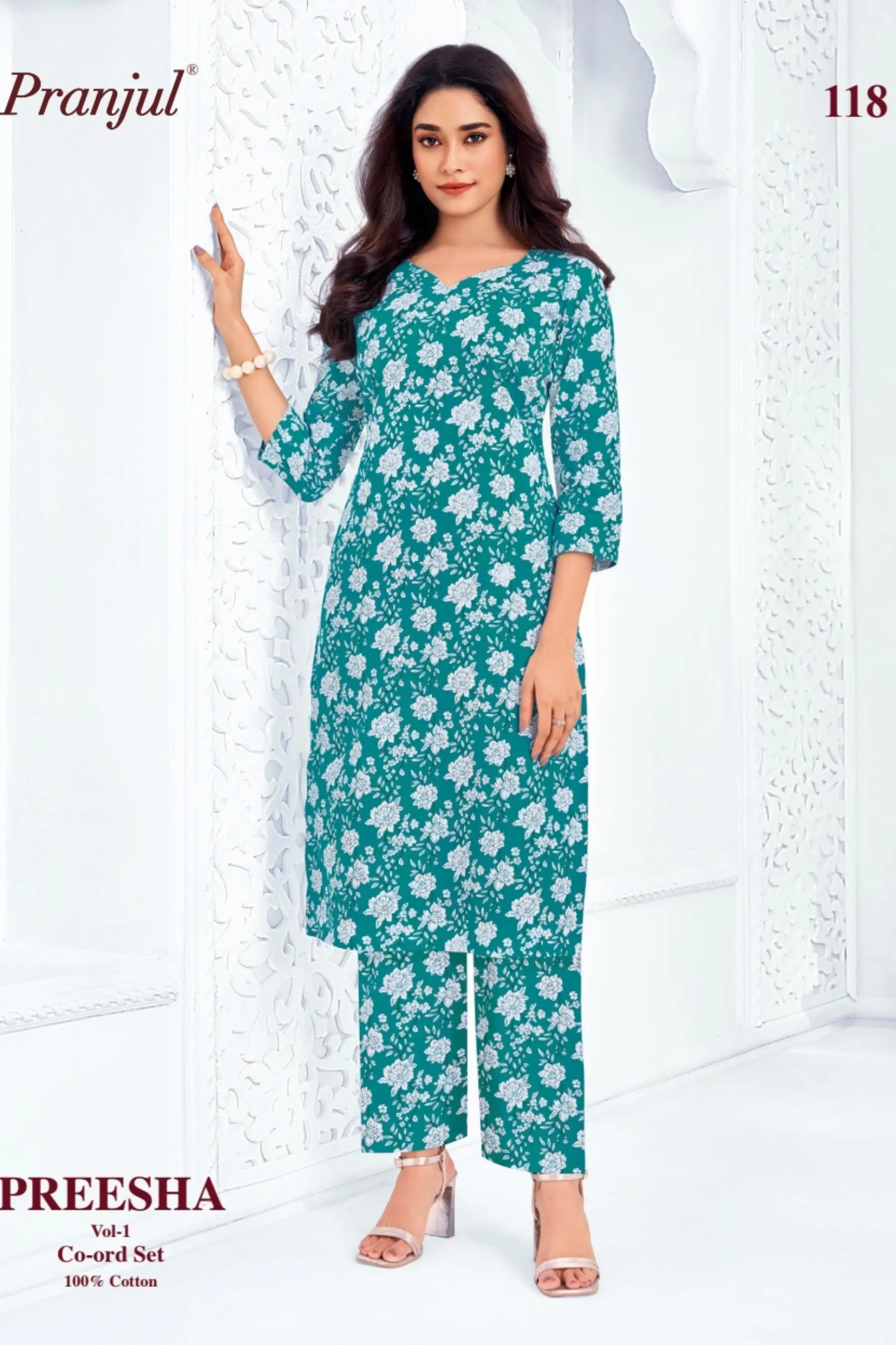 Pranjul Brand - Cotton Co - Ord Set - P118