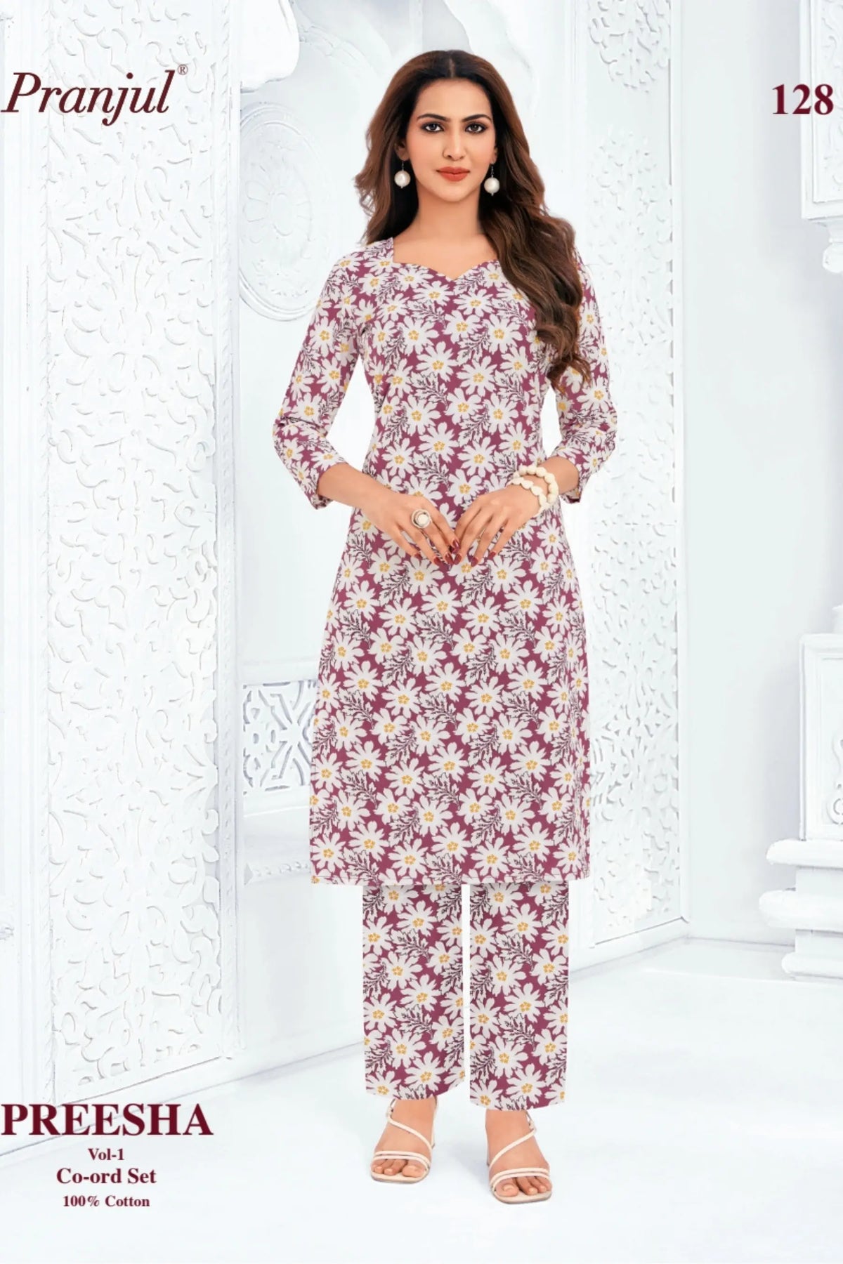 Pranjul Brand - Cotton Co - Ord Set - P128
