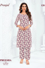 Pranjul Brand - Cotton Co - Ord Set - P128