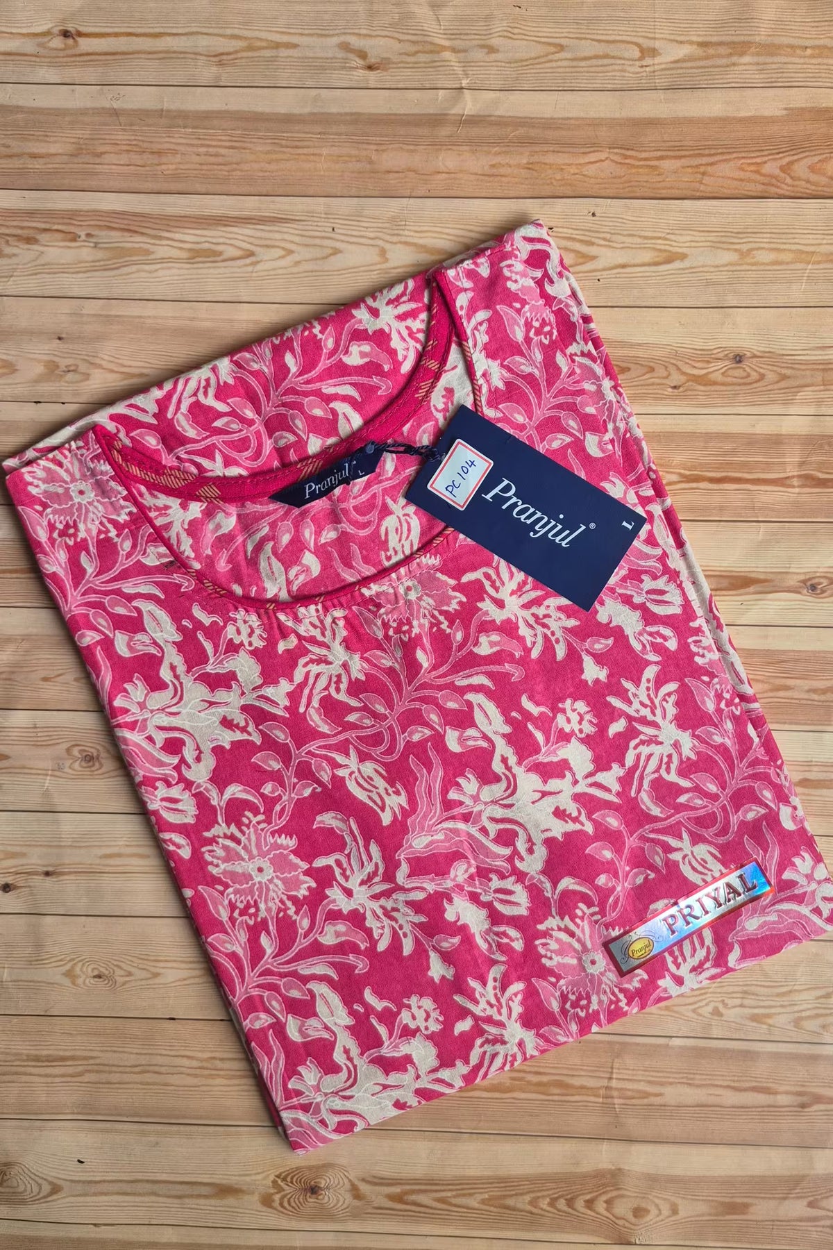 Pink Pranjul cotton Kurti Main image