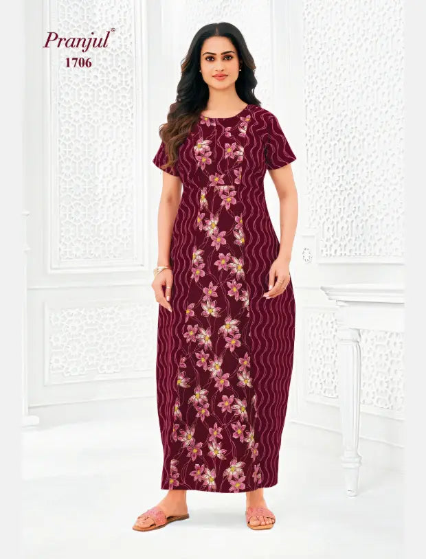 Pranjul Cotton Nighty 1706