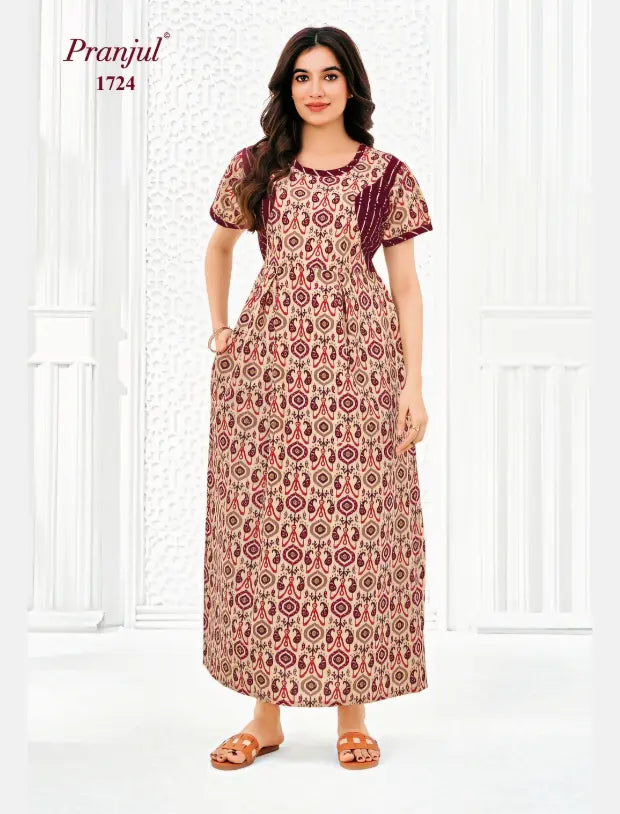 Pranjul Cotton Nighty 1724