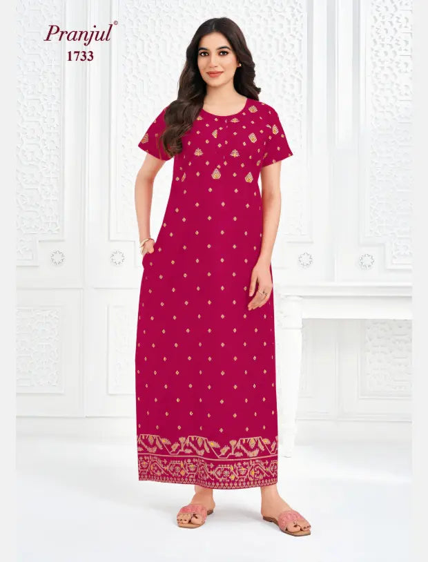 Pranjul Cotton Nighty 1733