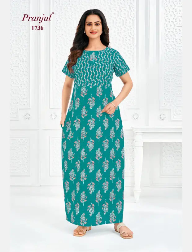 Pranjul Cotton Nighty 1736