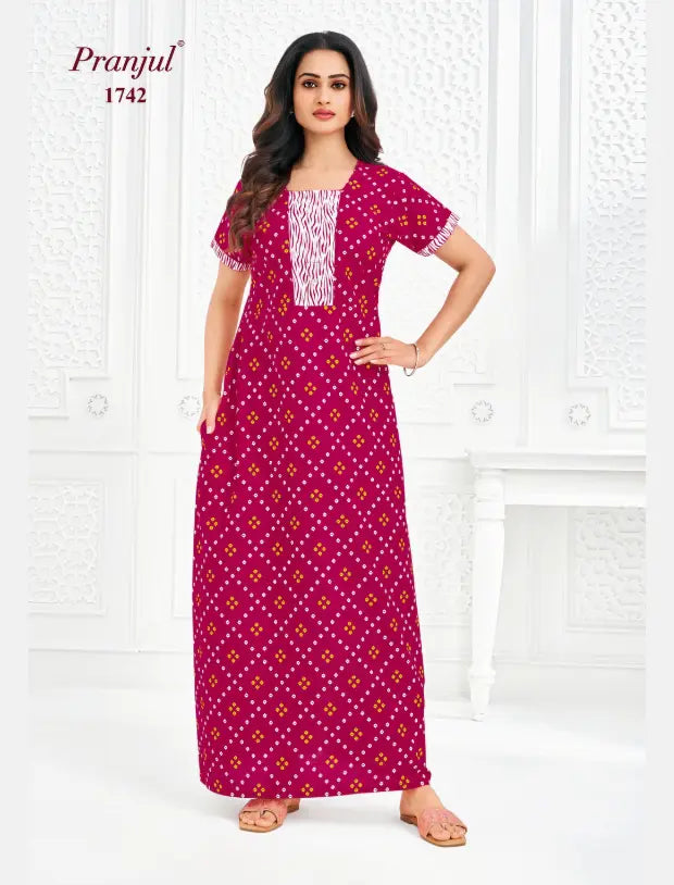 Pranjul Cotton Nighty 1742
