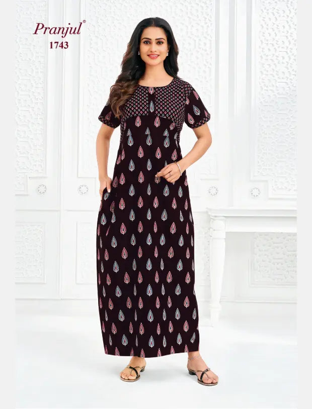 Pranjul Cotton Nighty 1743