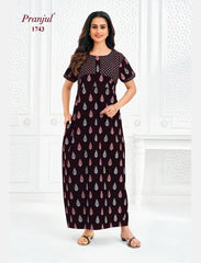Pranjul Cotton Nighty 1743