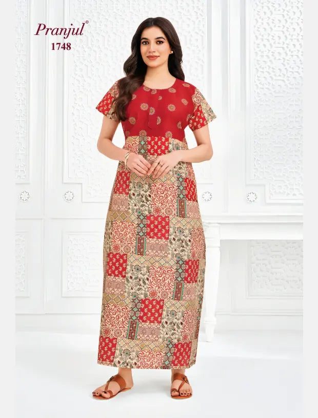 Pranjul Cotton Nighty 1748
