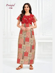 Pranjul Cotton Nighty 1748