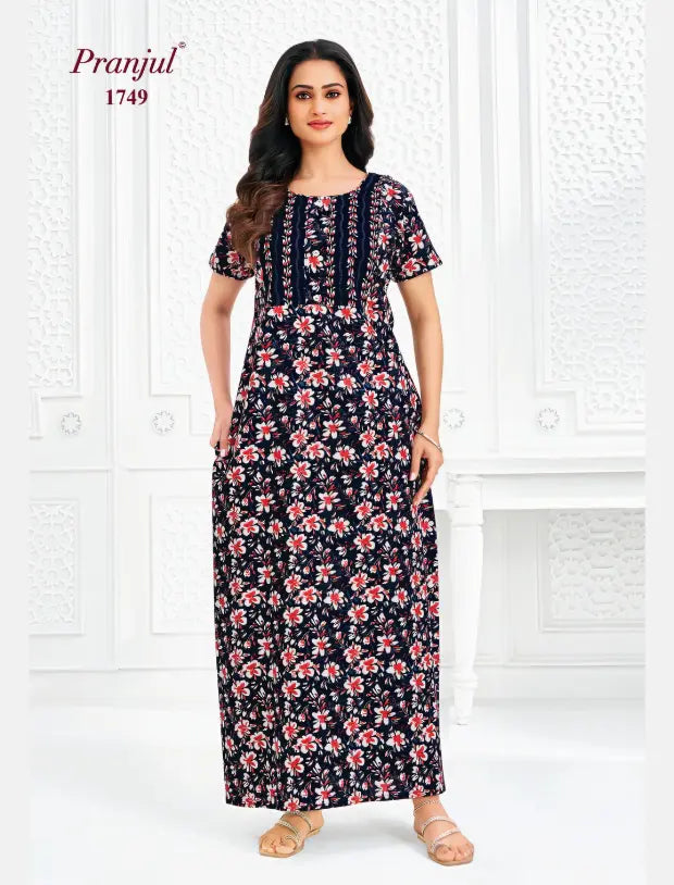 Pranjul Cotton Nighty 1749
