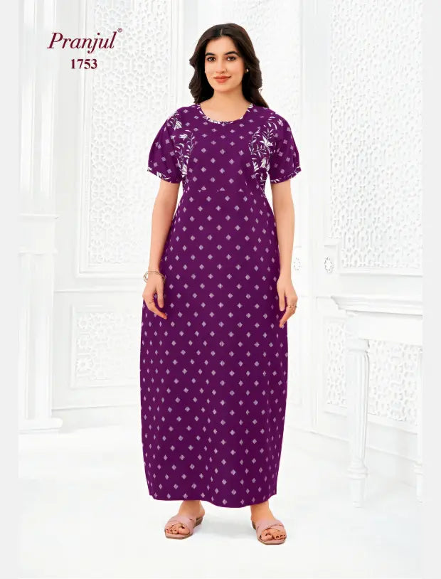 Pranjul Cotton Nighty 1753