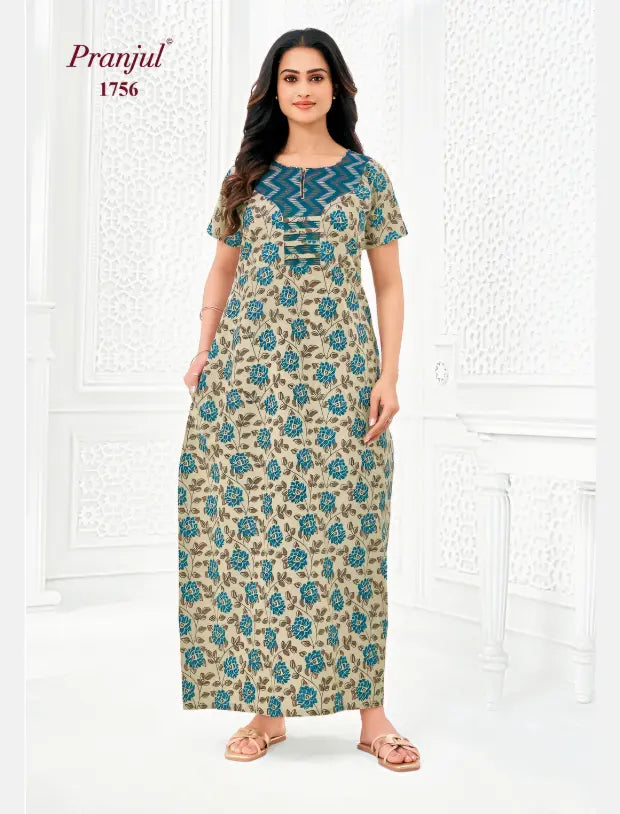 Pranjul Cotton Nighty 1756