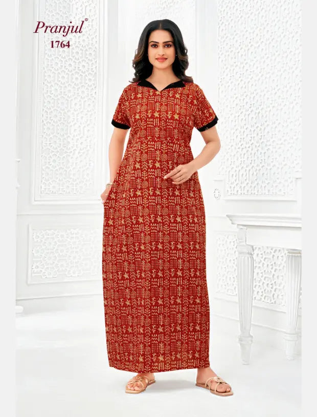 Pranjul Cotton Nighty 1764