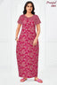 Pranjul 2001 full length floral printed cotton nighty for women | Bavis Clothing