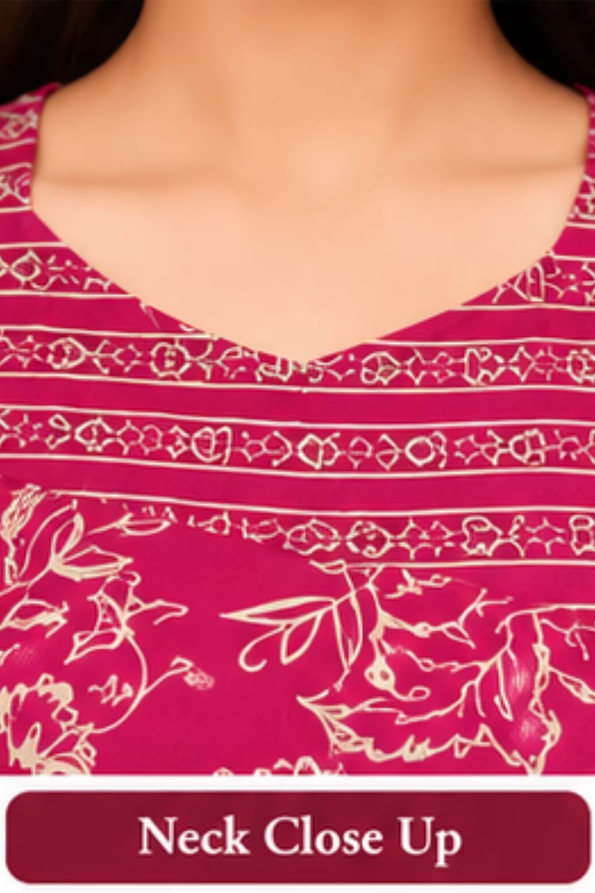 Pranjul 2001 nighty round neck detail | Bavis Clothing