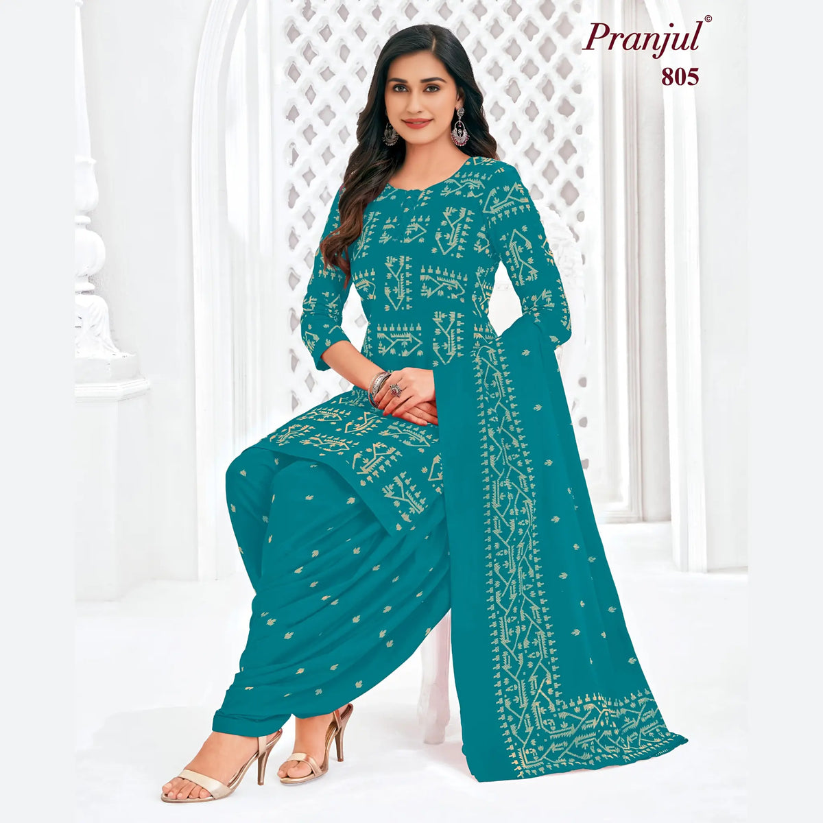 Pranjul Cotton Patiala Salwar Suit - P805