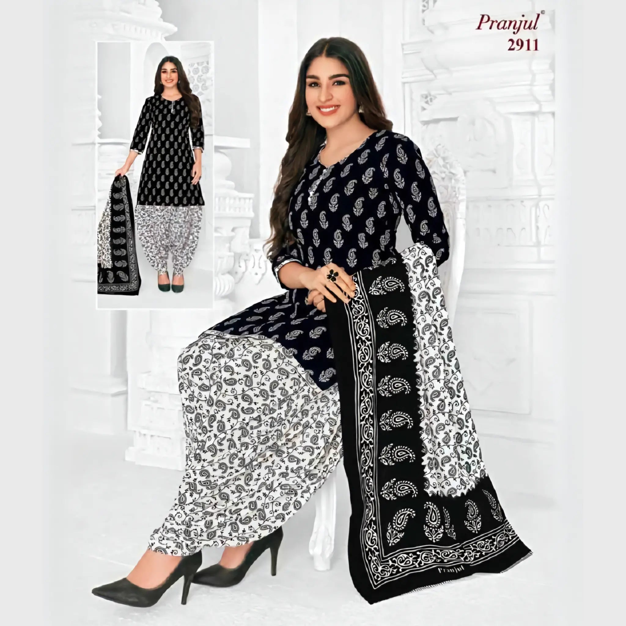 Pranjul Cotton Readymade Patiala Salwar Suit P2911