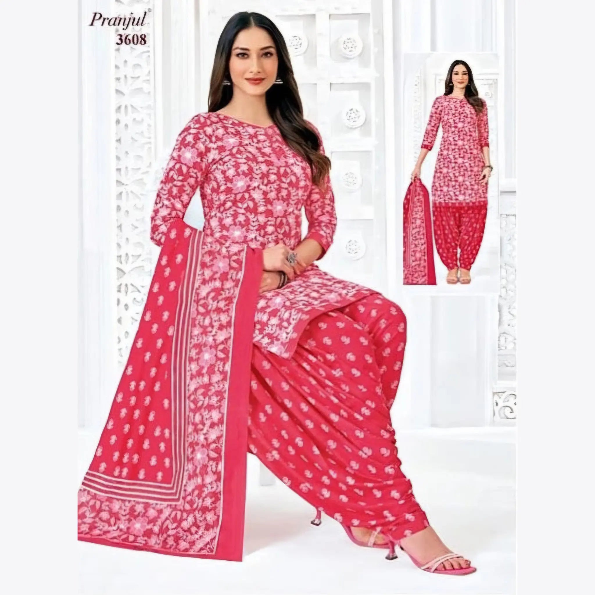 Pranjul Cotton Readymade Patiala Salwar Suit P3608