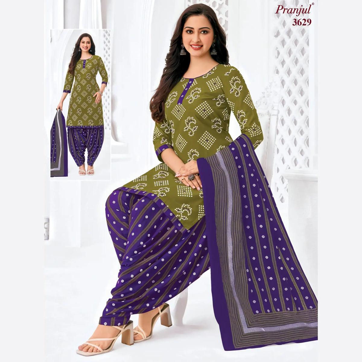 Pranjul Cotton Readymade Patiala Salwar Suit P3629 Main image