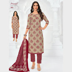 Pranjul Cotton Straight Pant Salwar Suit - P202