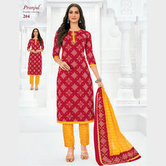 Pranjul Cotton Straight Pant Salwar Suit - P204