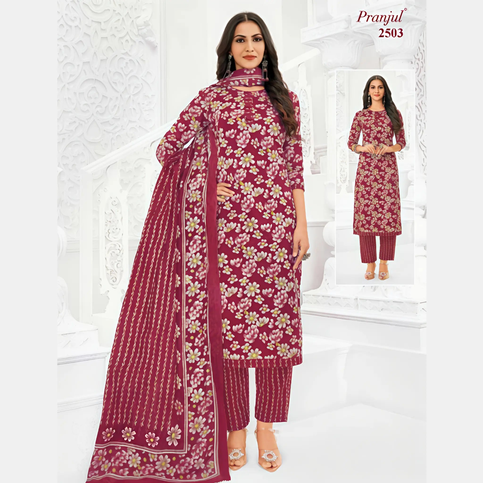 Pranjul Cotton Straight Pant Salwar Suit - Priyanka 2503 Main image