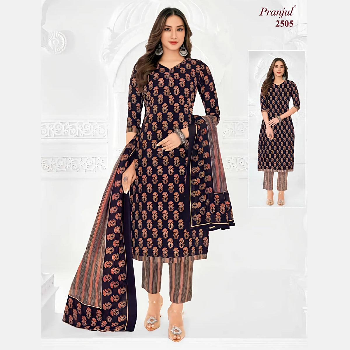 Pranjul Cotton Straight Pant Salwar Suit - Priyanka 2505 Main image