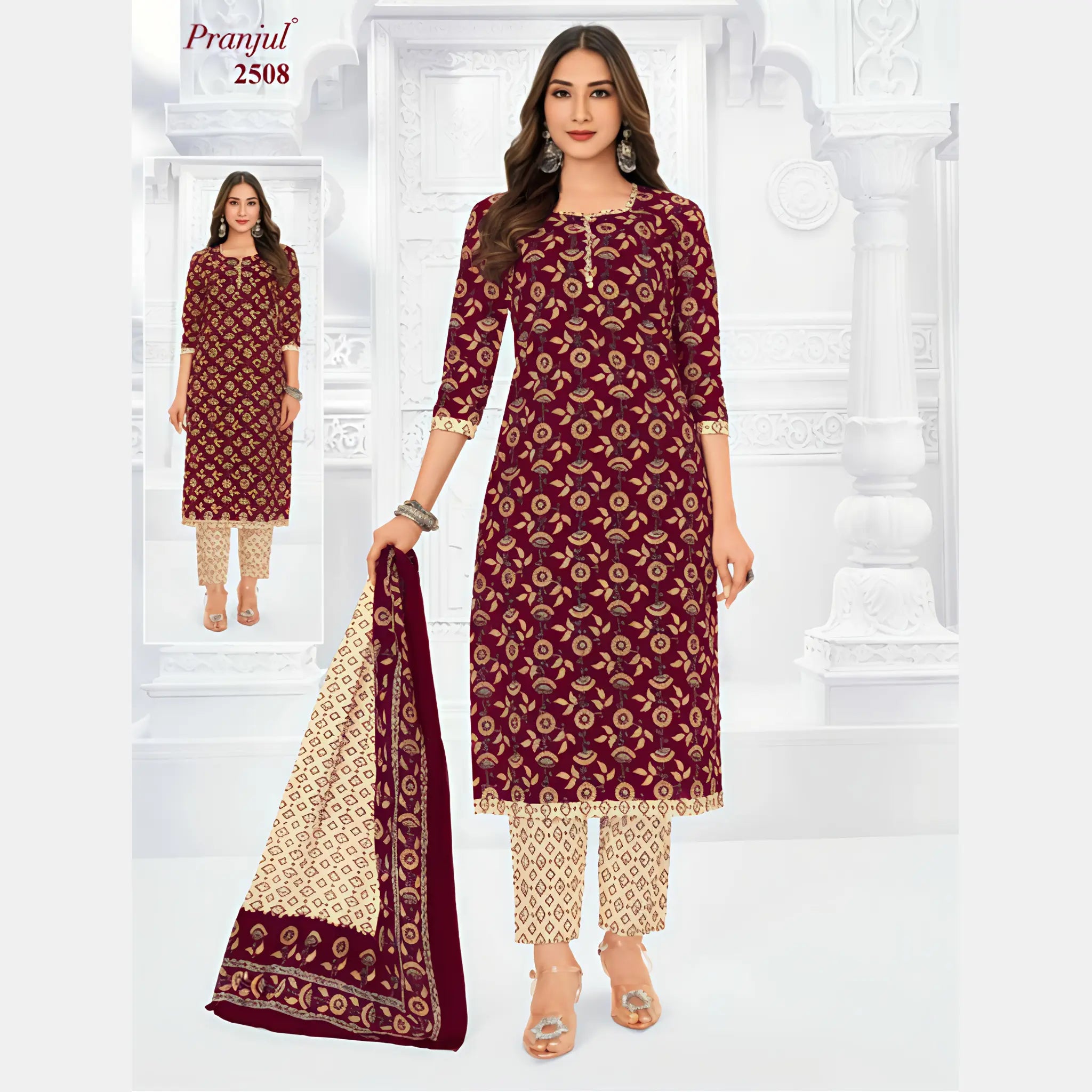 Pranjul Cotton Straight Pant Salwar Suit - Priyanka 2508