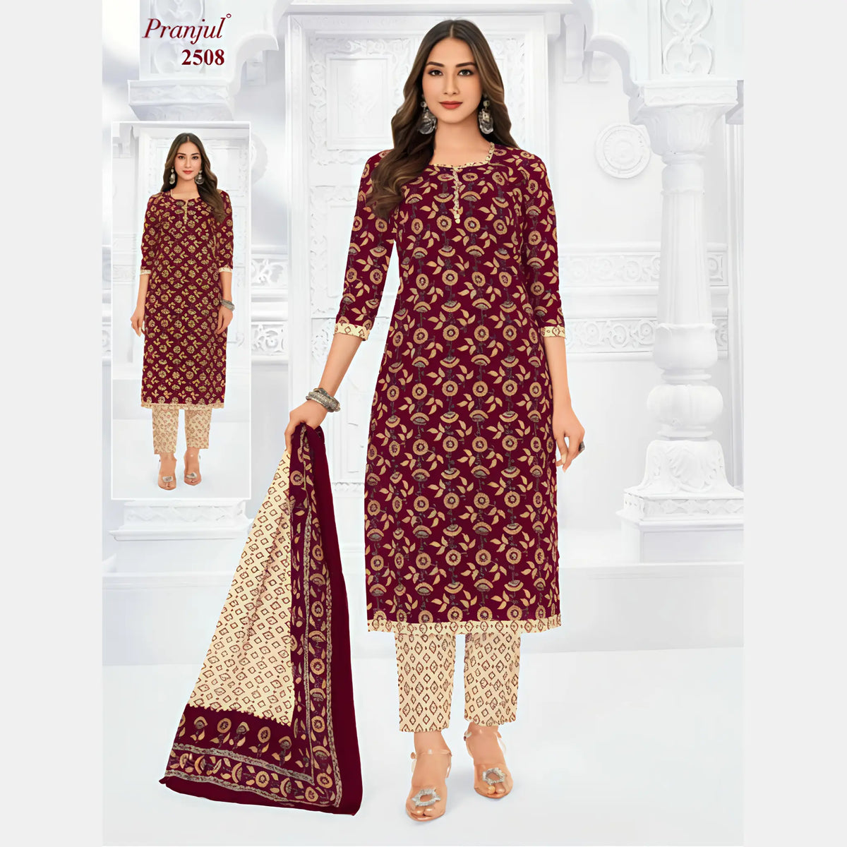 Pranjul Cotton Straight Pant Salwar Suit - Priyanka 2508