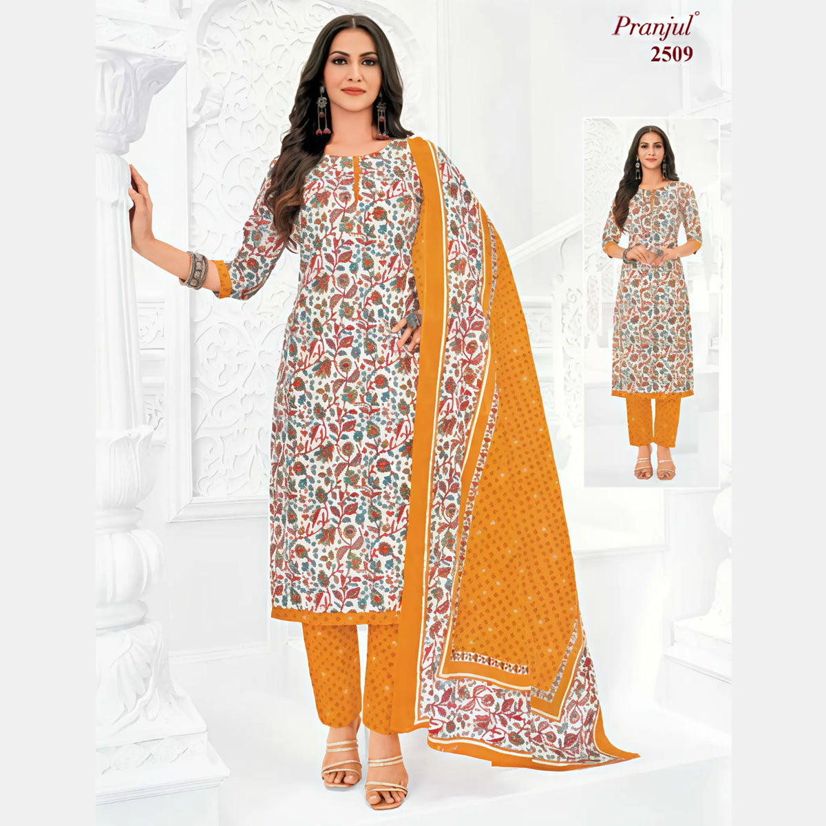 Pranjul Cotton Straight Pant Salwar Suit - Priyanka 2509