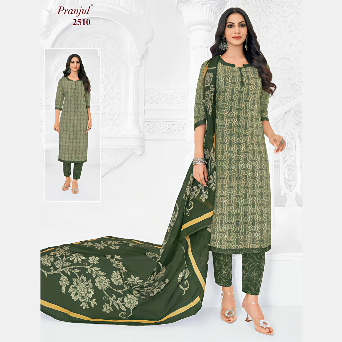 Pranjul Cotton Straight Pant Salwar Suit - Priyanka 2510 Main image