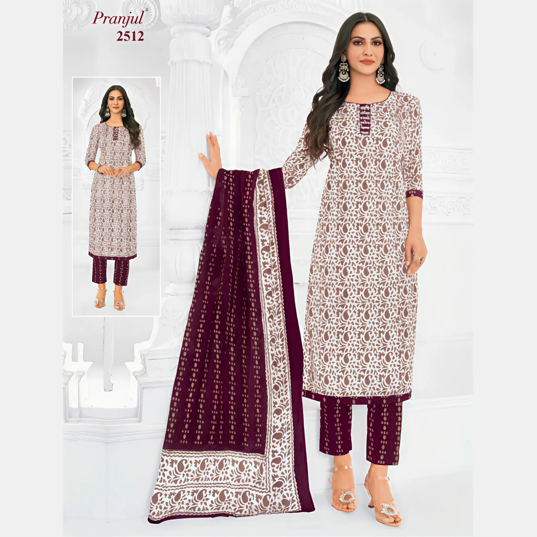 Pranjul Cotton Straight Pant Salwar Suit - Priyanka 2512