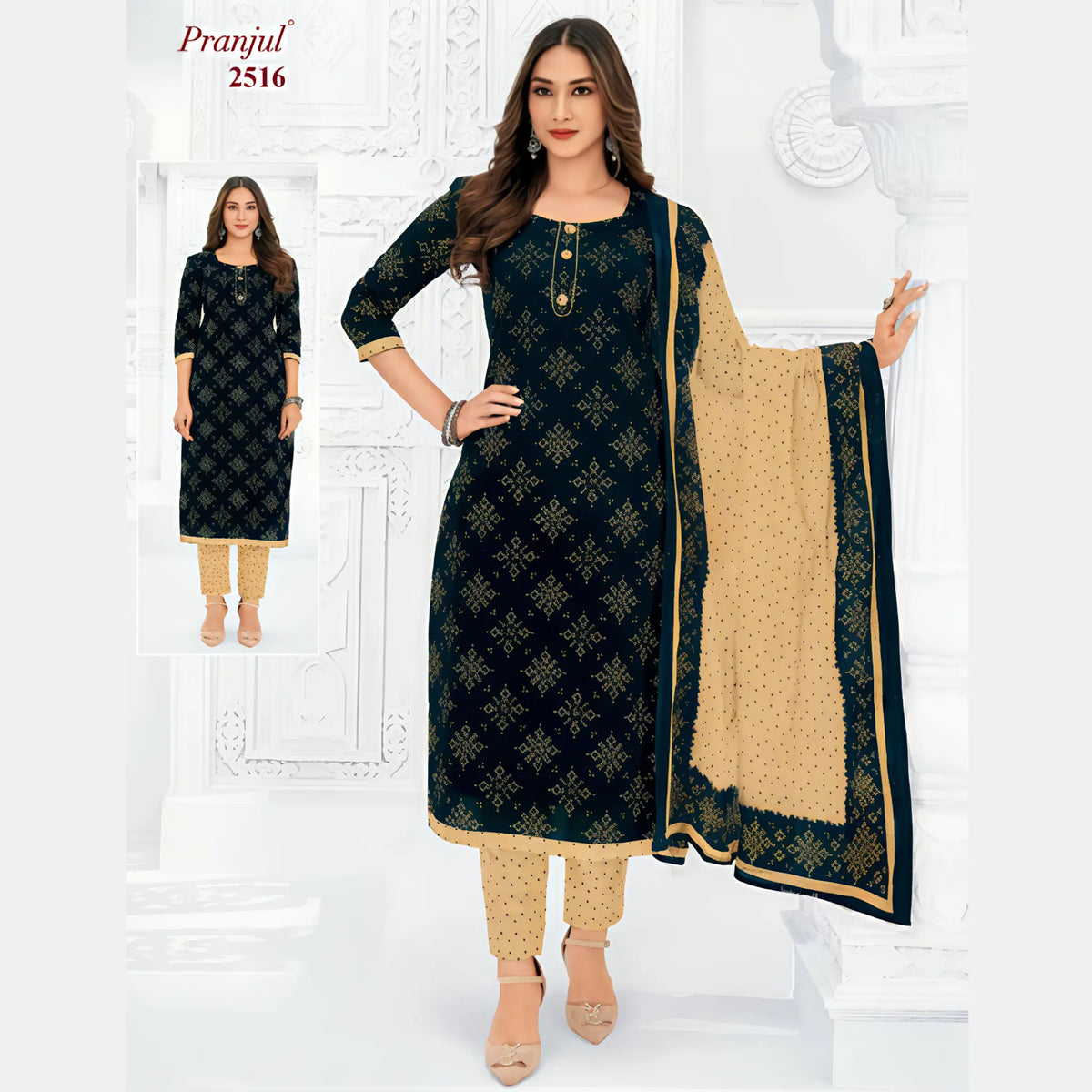 Pranjul Cotton Straight Pant Salwar Suit - Priyanka 2516