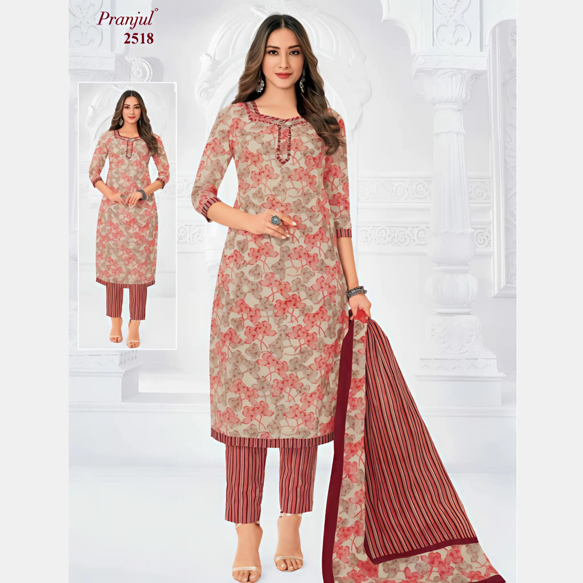 Pranjul Cotton Straight Pant Salwar Suit - Priyanka 2518