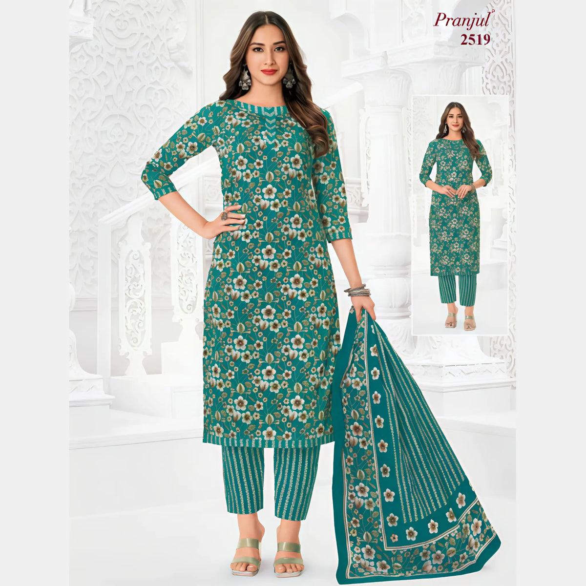 Pranjul Cotton Straight Pant Salwar Suit - Priyanka 2519