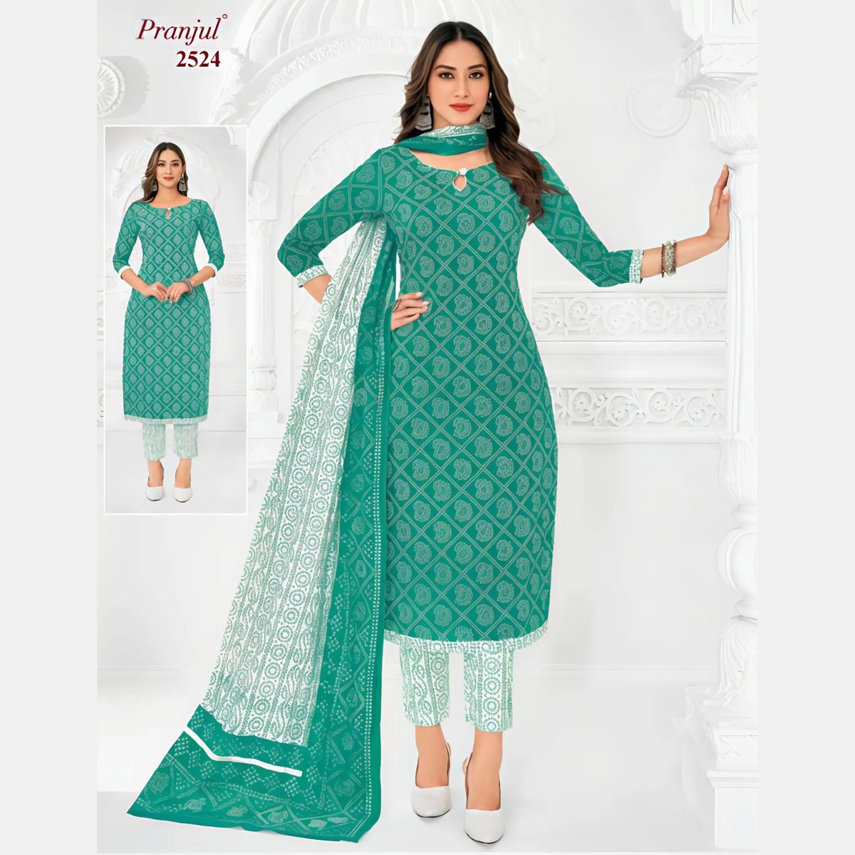 Pranjul Cotton Straight Pant Salwar Suit - Priyanka 2524