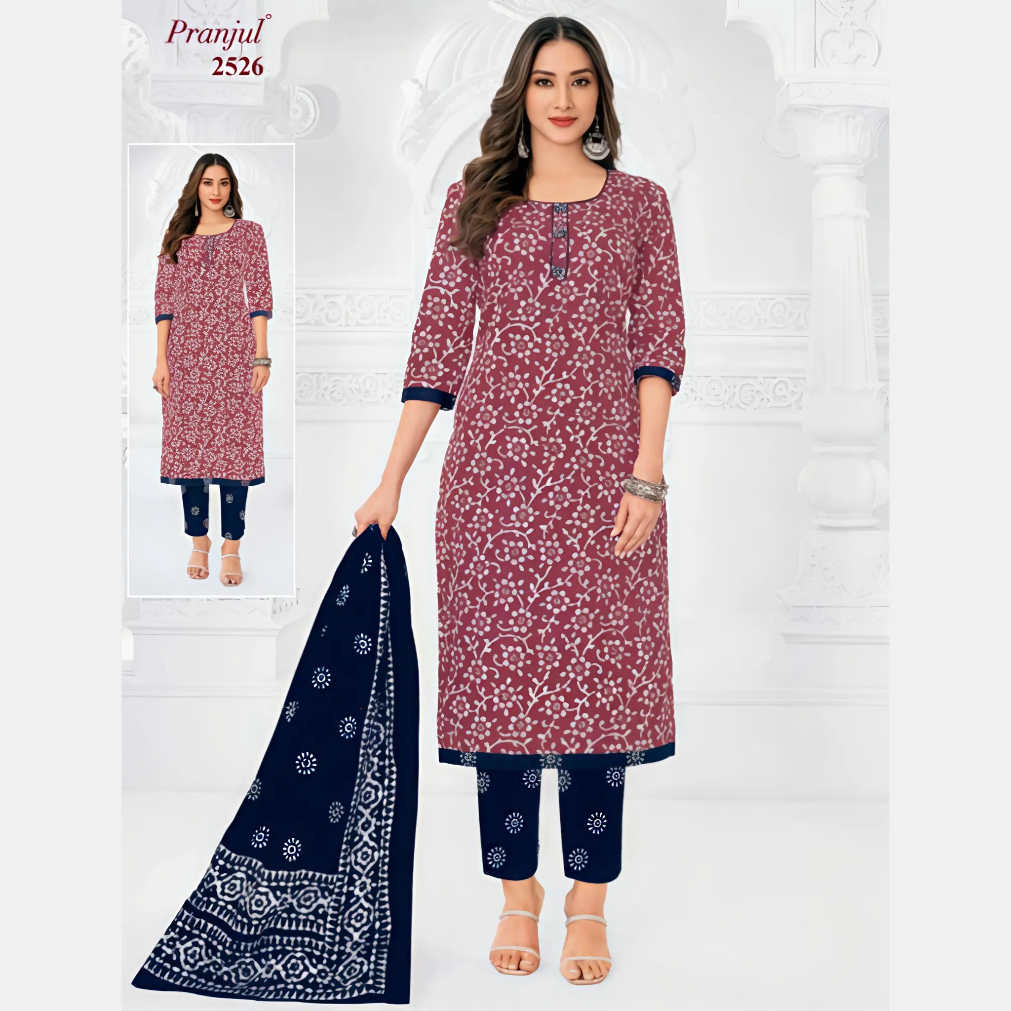 Pranjul Cotton Straight Pant Salwar Suit - Priyanka 2526
