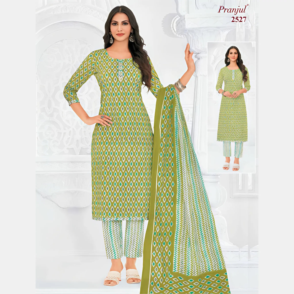 Pranjul Cotton Straight Pant Salwar Suit - Priyanka 2527 Main image