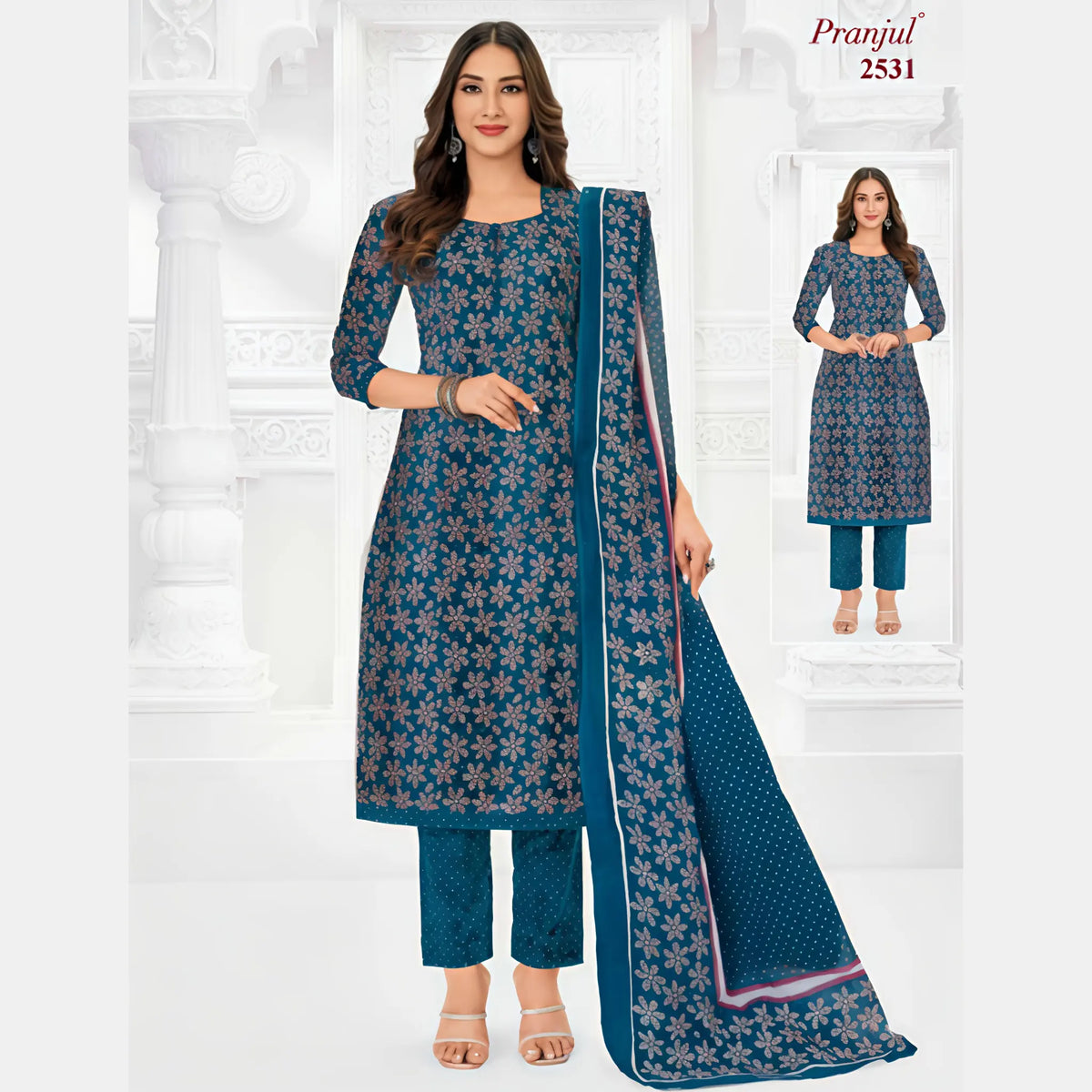 Pranjul Cotton Straight Pant Salwar Suit - Priyanka 2531